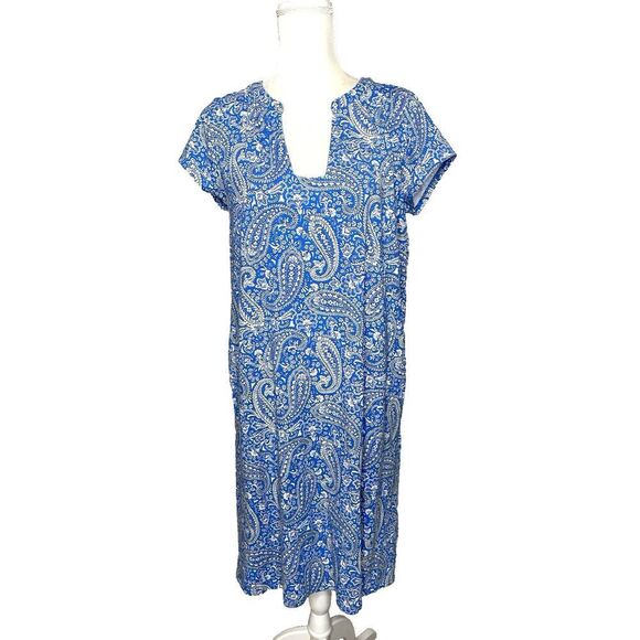 J. Jill Size S Tall A-Line T-Shirt Dress Pockets ST Short Sleeve Summer Cotton - Picture 1 of 11